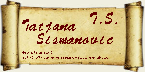 Tatjana Šišmanović vizit kartica